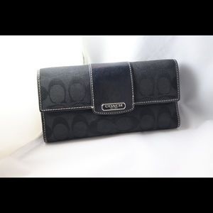 Coach black clutch wallet